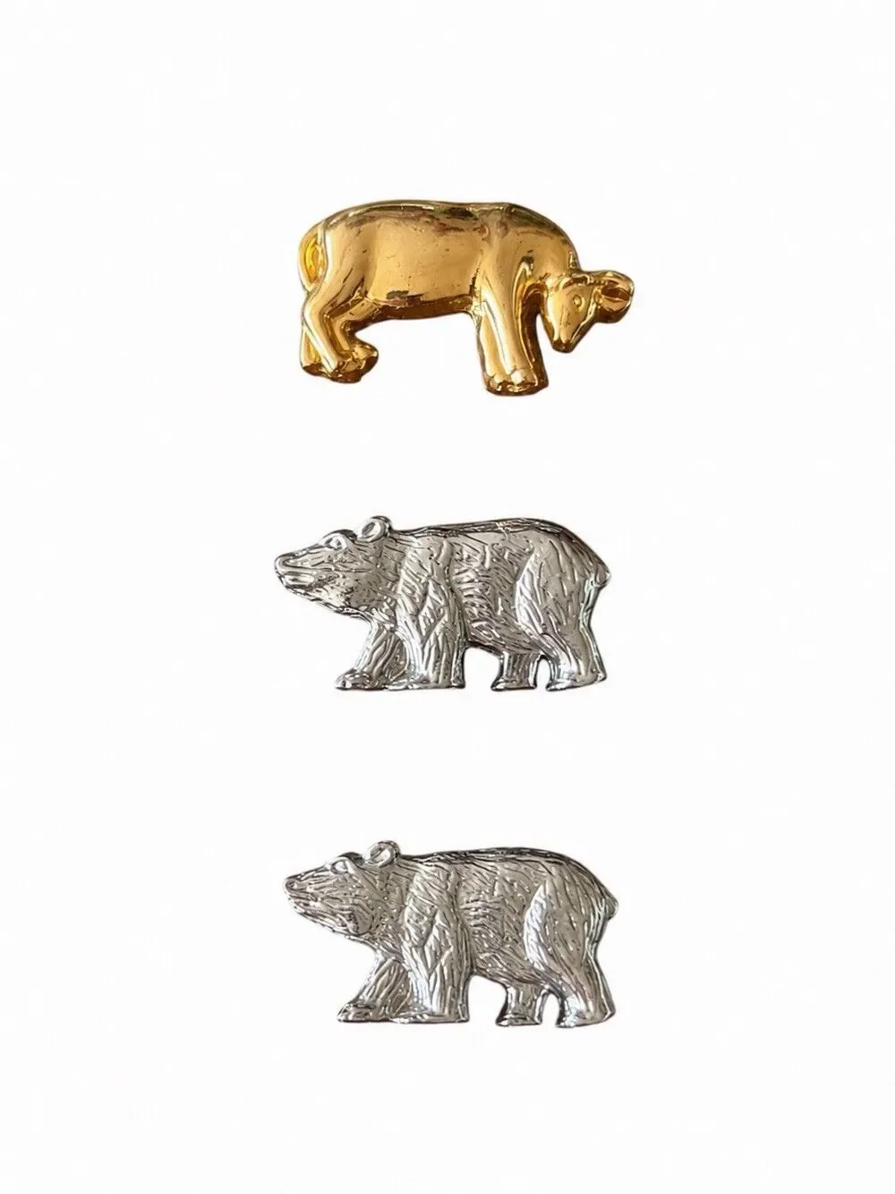 Bey Berk International Stock Market Tic Tac Toe Board Bears/Bulls Office Accent